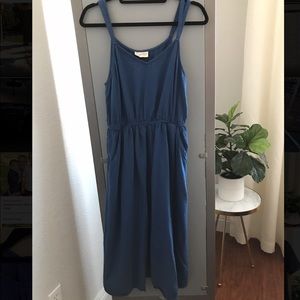 Blue midi dress